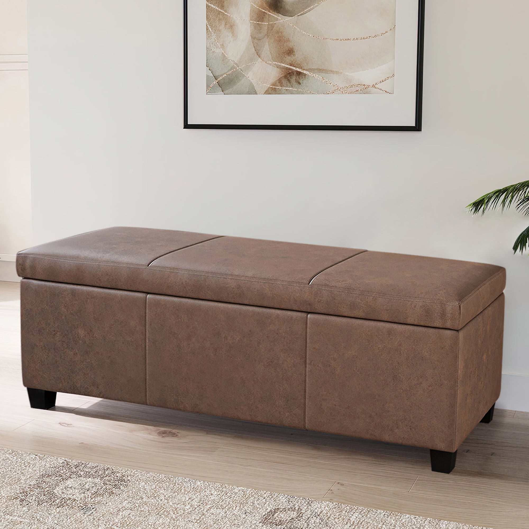 Ottoman with storage brown outlet