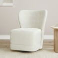 thumbnail image 1 of BELLEZE Swivel Accent Chair, Modern Upholstered 360° Swivel Barrel Chairs Comfy Small Club Chairs for Nursery, Hotel, Bedroom, Office, Lounge - Cortona (White), 1 of 7