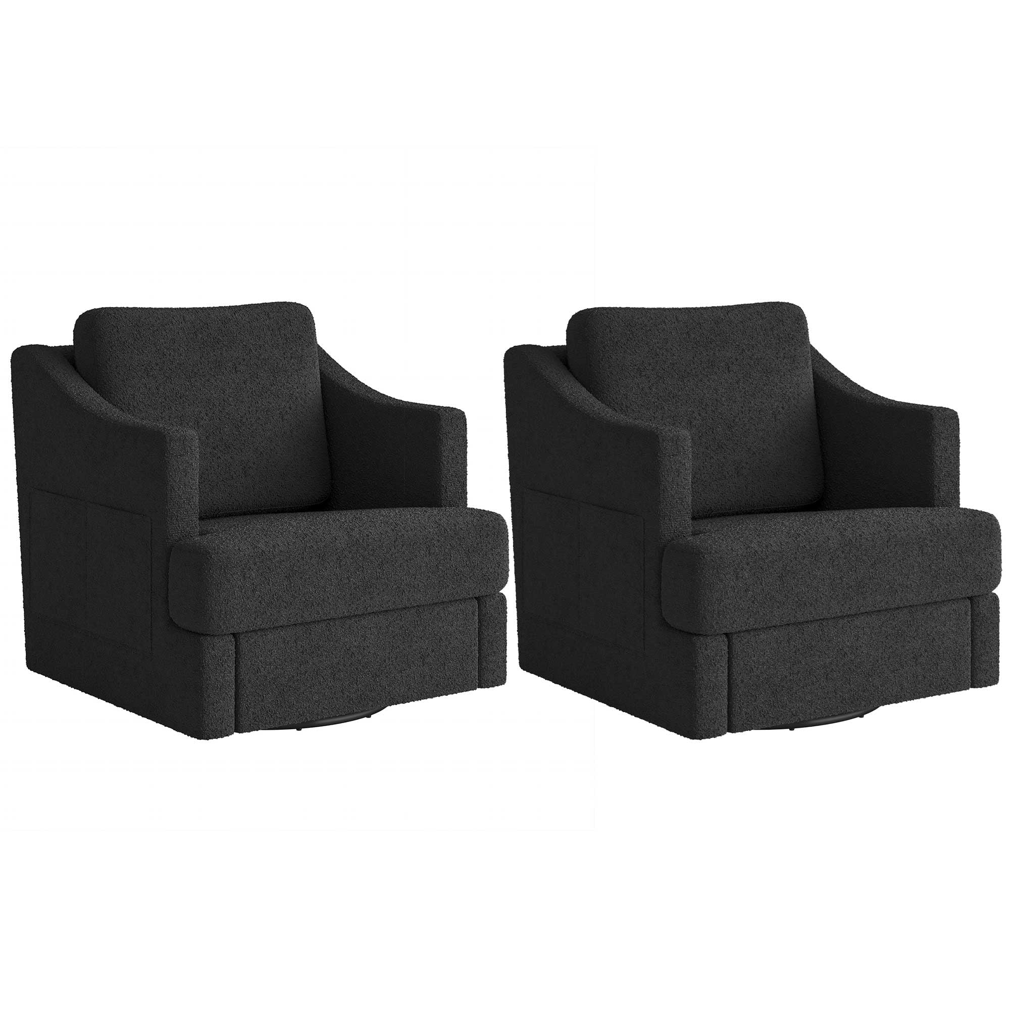 BELLEZE Swivel Accent Chair, Wide Modern Upholstered Armchair 360