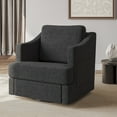 thumbnail image 1 of BELLEZE Swivel Accent Chair, Wide Modern Upholstered Armchair 360 Degree Swivel Comfy Single Sofa Chair for Living Room Bedroom - Aegean (Dark Grey), 1 of 7