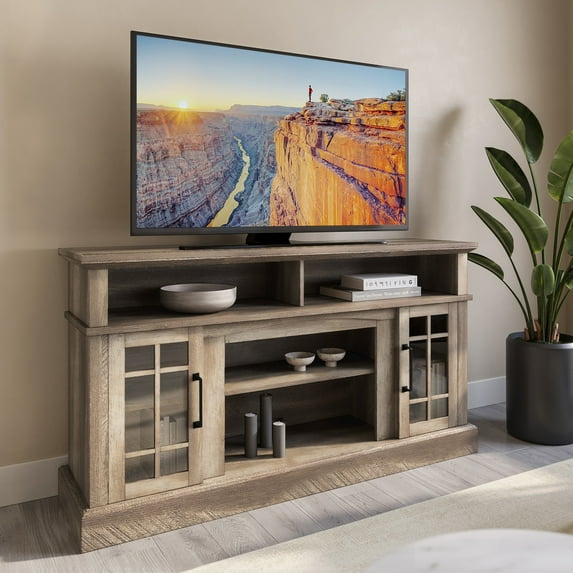 BELLEZE TV Stand Media Entertainment Center - Astorga (Ashland Pine)