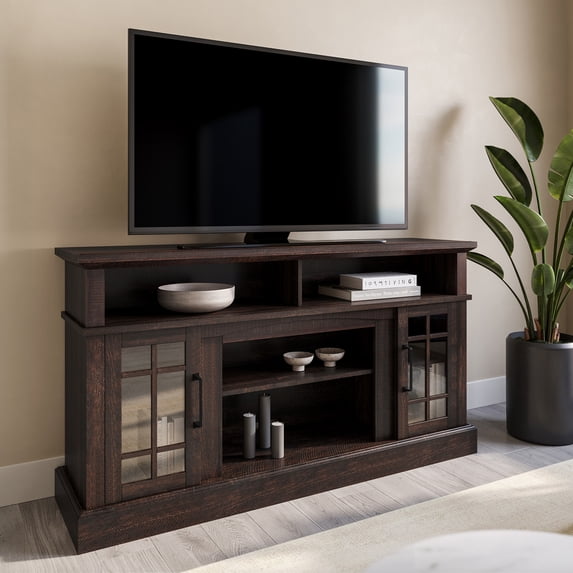 BELLEZE TV Stand Media Entertainment Center - Astorga (Espresso)