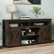 BELLEZE TV Stand Media Entertainment Center Console - Corin (Dark Walnut)
