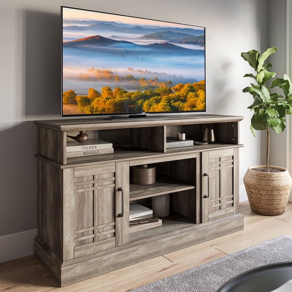 BELLEZE TV Stand Media Entertainment Center - Norrell (Ashland Pine)