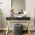 thumbnail image 1 of BELLEZE Vanity Table, Home Office Computer Desk - Ellena (Black), 1 of 7