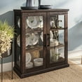 thumbnail image 1 of BELLEZE Storage Cabinet with Shelves and Glass Doors for Entryway, Living Room, Hallway, or Kitchen - Ashford (Espresso), 1 of 7