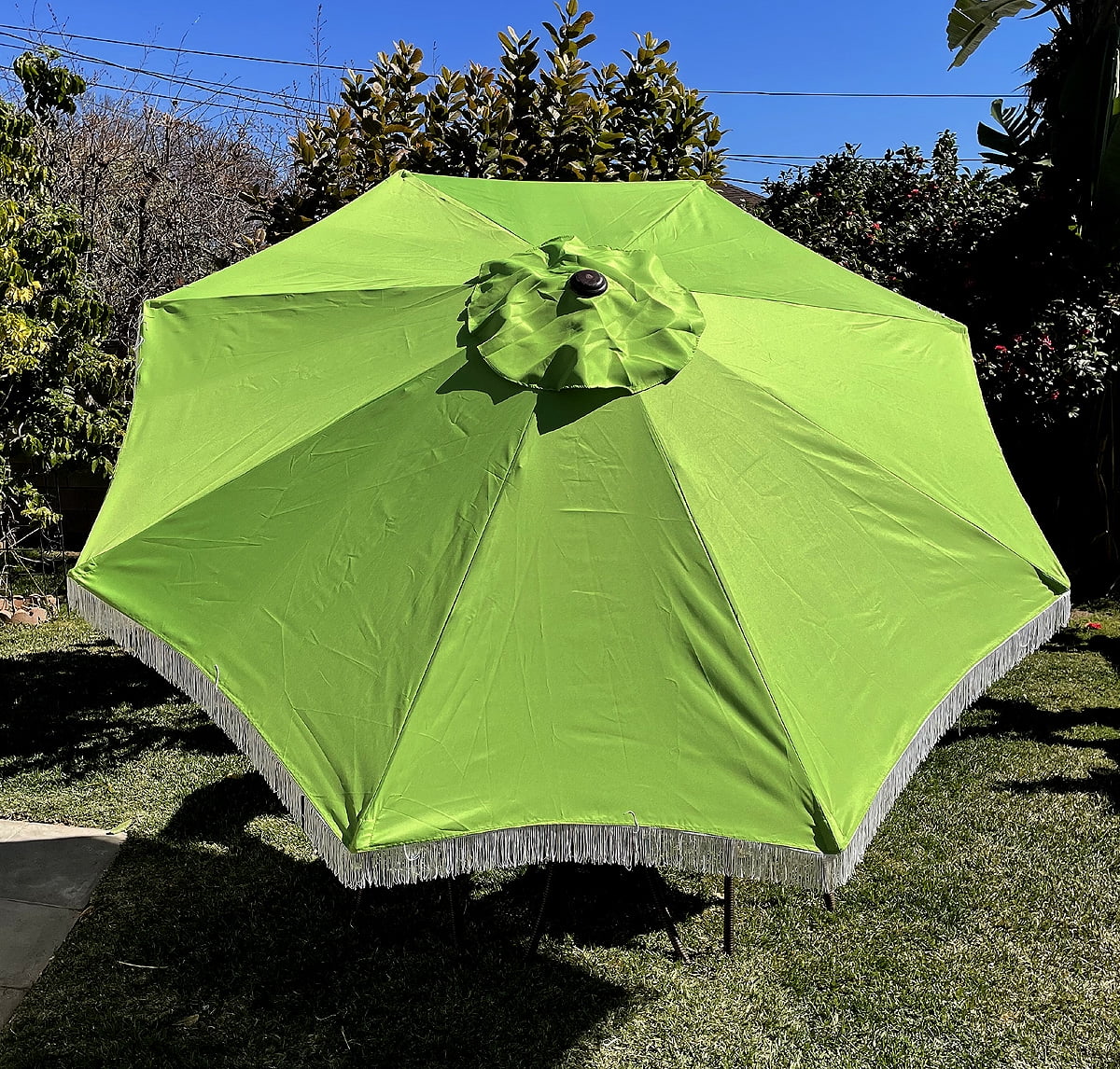 BELLRINO DECOR Replacement APPLE GREEN Tassel Edge Umbrella Canopy for ...