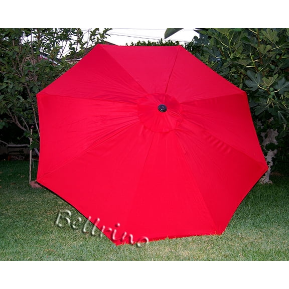 BELLRINO DECOR Replacement RED " STRONG & THICK " Umbrella Canopy for 9ft 8 Ribs (Canopy Only)