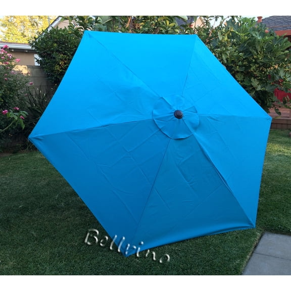 BELLRINO DECOR Replacement " STRONG & THICK " LAKE BUE Umbrella Canopy for 9ft 6 Ribs (Canopy Only)