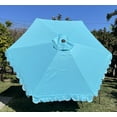thumbnail image 1 of BELLRINO DECOR Replacement Scalloped Edge Umbrella Canopy for 9ft 6 Ribs (Canopy Only) C001-6P-PEACOCK, 1 of 6