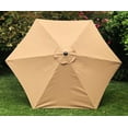 thumbnail image 1 of BELLRINO Decor Replacement Strong & Thick Umbrella Canopy for 7.5 ft 6 Ribs (Canopy Only) - MEDIUM COFFEE, 1 of 3