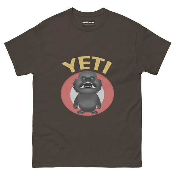 BELLYMONK Men's Yeti T-Shirt (Size: S-XL) (Colors: Dark Chocolate, Military Green, Natural, Ash & White)