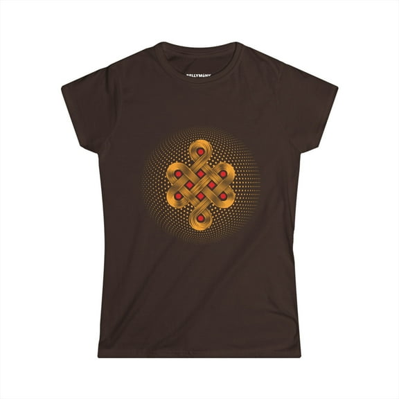 BELLYMONK Women's Endless Knot T-Shirt (Sizes: S-XL) (Colors: Dark Chocolate, Navy, Red, White & Black)