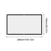 BELLZELY Clearance 60/72/84/100/120/150inch Portable Foldable Wall Projector HD Screen 16:9 Home Theatre Outdoor