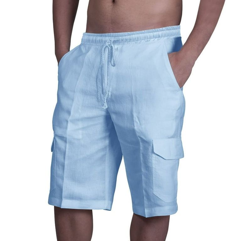 Men's shorts elastic waistband drawstring top