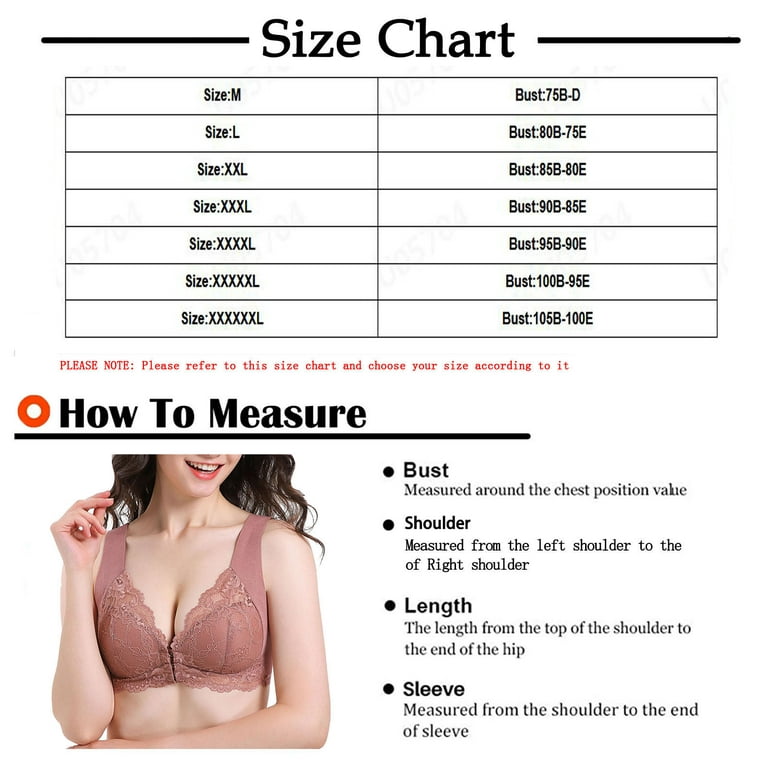 BELLZELY Underwear Women Pack Cotton Clearance Women's Plus Size Bra,Casual  Cute Lace Front Button Shaping Cup Shoulder Strap Underwire Bra Plus Size  Extra-Elastic Wirefree 