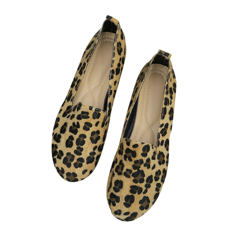 Leopard print shoes wide width hotsell