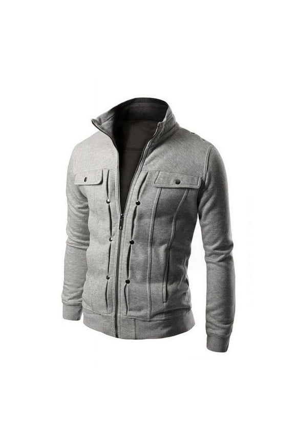 Winter Jackets for Men Men's Fall Trendy Color Matching Splicing Jacket Sweater Casual Jacket