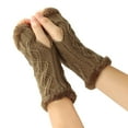 thumbnail image 1 of BELLZELY Women Gloves for Cold Weather Women Winter Wrist Arm Warmer Solid Knitted Short Fingerless Gloves Mitten, 1 of 5