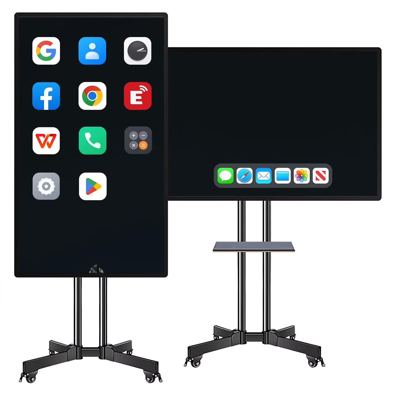 BELNET 49 Inch 2K UHD Smart TV Controls Reversed Control System & Multi-Touch for Bedroom/Office Setup​(Include Wall Mount)