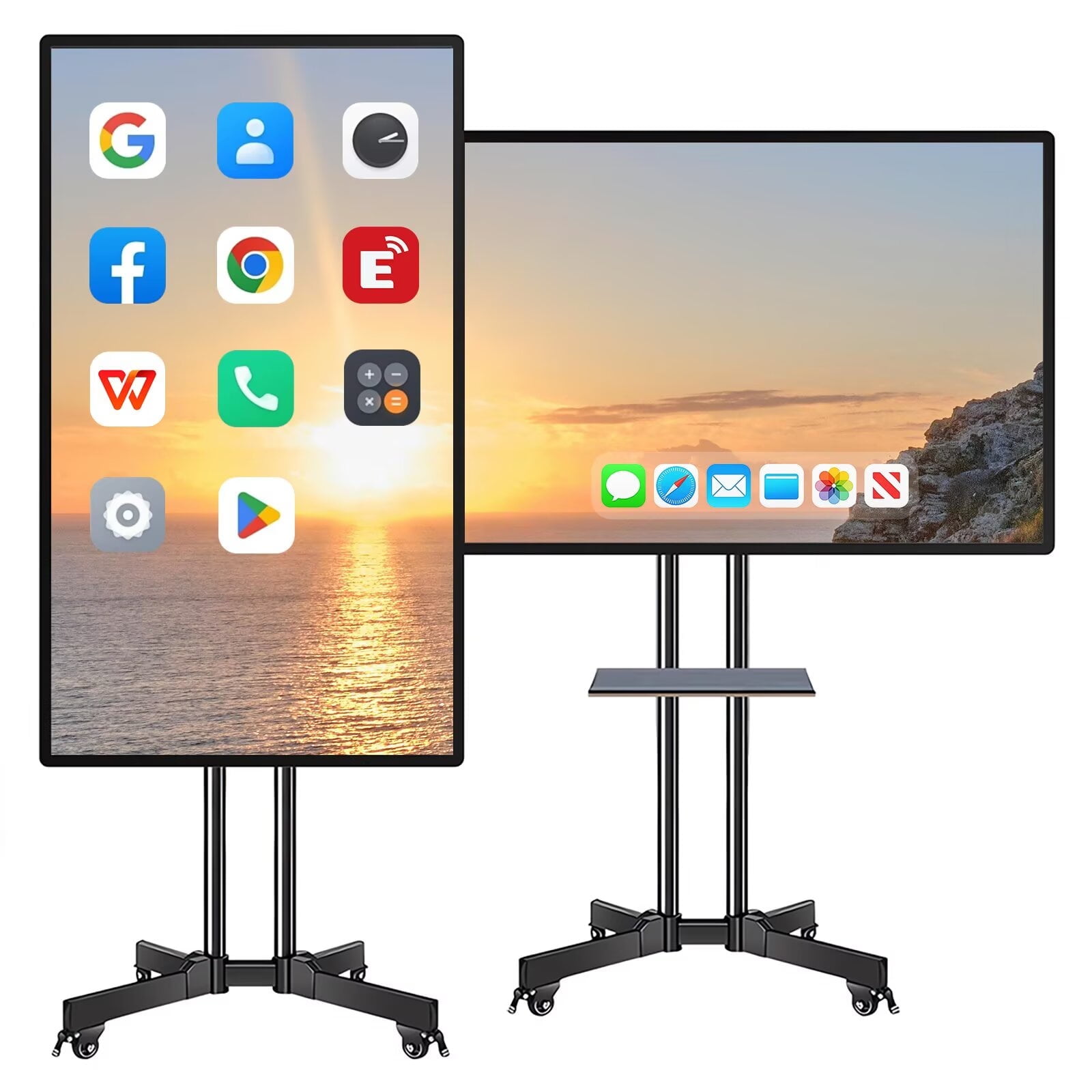 BELNET 49" Smart TVs 2K Pro Touch Interactive Wireless Presentation Screen QR Sharing for Classroom Office(Include Wall Mount)