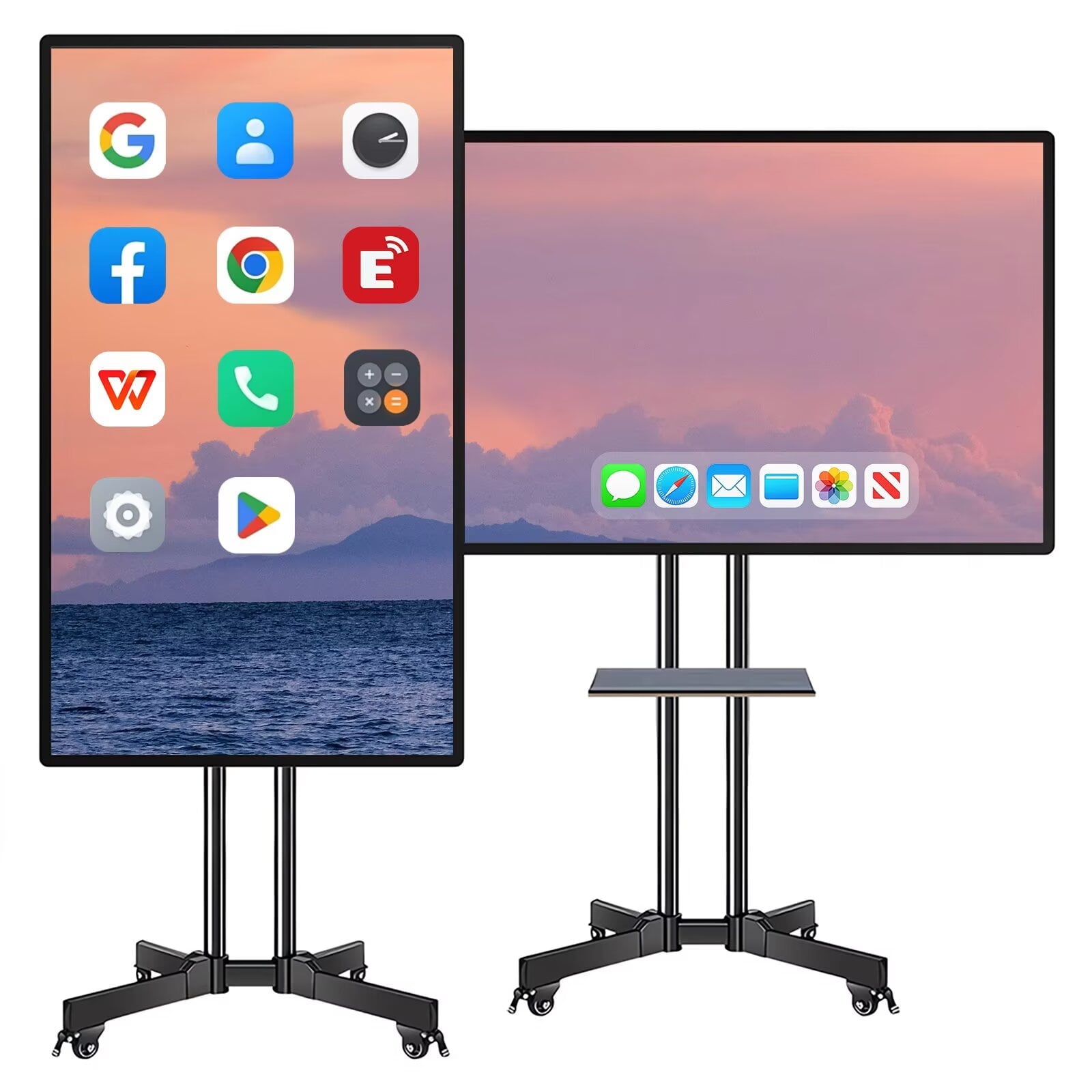 BELNET 49" Smart TVs 4K Pro Touch Interactive Wireless Presentation Screen QR Sharing for Classroom Office