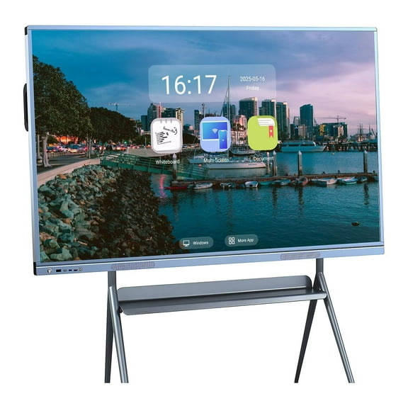 BELNET 4K UHD Interactive Whiteboard, 55'' Smart Board, All in One Smartboard for Office, Digital Smart Whiteboard Built in Dual System for Classroom