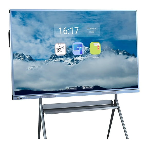 BELNET 55 Inch 4K Smart Board with Eshare Screen Mirroring & 20-Touch Point for Business/Church Collaboration/Classroom(Include Wall Mount)