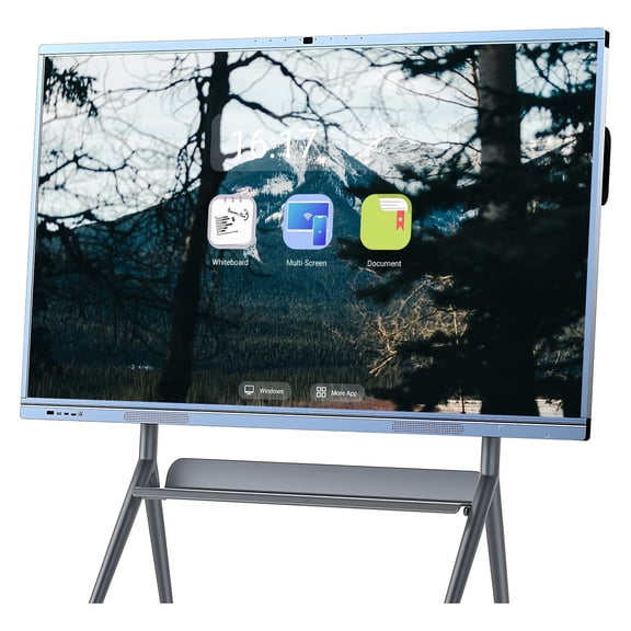 BELNET 65'' Smart Board 4K HDR Multi Touch Live Streaming Hub Android Interactive with Camera WiFi/Bluetooth for Office Presentations(Include Wall Mount)