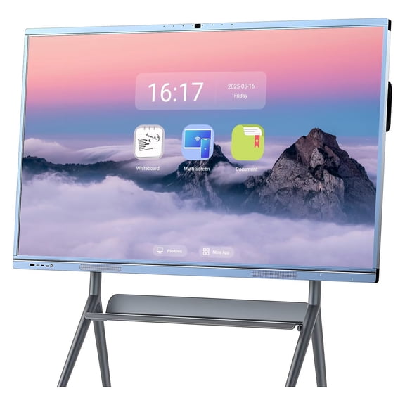BELNET 65'' Smart Board Electronic Whiteboard 4K HDR Multi Touch Live Streaming Hub Android Interactive with Camera WiFi/Bluetooth for Office Presentations