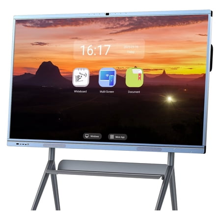 BELNET 65'' Smart Board Electronic Whiteboard Wireless Screen Mirroring Android Interactive Whiteboard with Camera for Classroom & Business Meetings