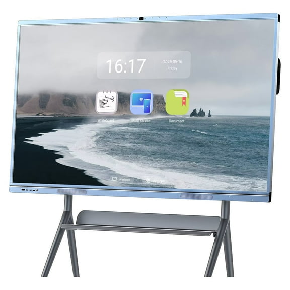 BELNET 65'' Smart Board Wireless Screen Mirroring Android Interactive Whiteboard with Camera for Classroom & Business Meetings