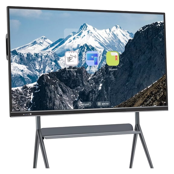 BELNET 75" Conference Smart Interactive Board IR Touch+Wireless Projection for Stock Exchanges, Classroom and Office(Include Wall Mount)