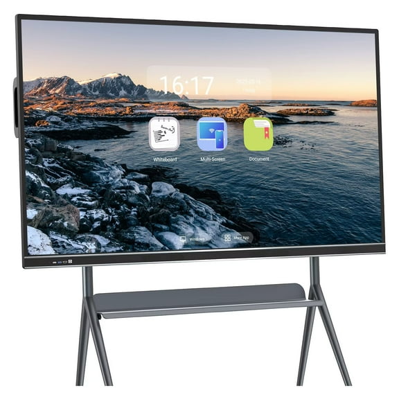 BELNET 75 Inch Smart Interactive Display, 2160P Resolution, Infrared Touchscreen, Android & Window, WiFi/Bluetooth, Commercial Use