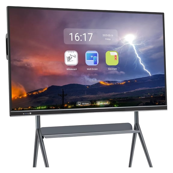 BELNET 75 Inch Smart TV with Infrared Remote & Multi-User Profiles Dual OS System & Multi-Touch for Living Room, Office and Bedroom(Include Wall Mount)