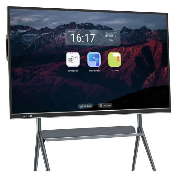 BELNET 75'' Smart Board Electronic Whiteboard Touch Interactive Display for Retail Signage Android Interactive with QR Code Sharing & Email Export