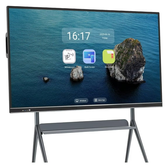 BELNET 75'' Smart Board Touch Portable Conference Display with E-Beam Tracking Android Interactive & Remote Learning Support