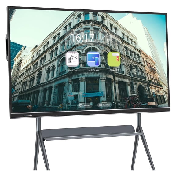 BELNET 75''Smart Whiteboard 4K Interactive Display IR Touchscreen Android/Windows Mirroring for Home, Meetings & Education(Include Wall Mount)