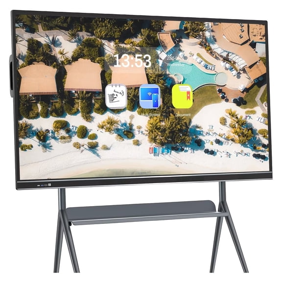 BELNET 86" 4K IR Touch Smart Board Dual OS Android Control & Wireless Casting for Classroom, Research Institute and Presentation