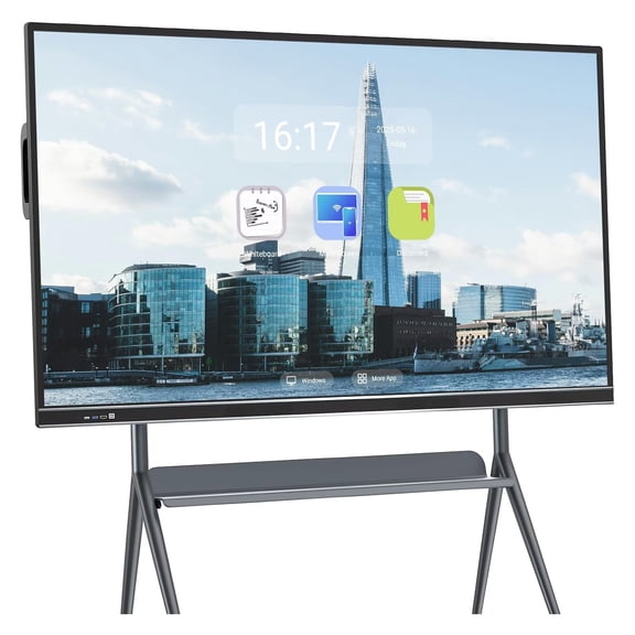 BELNET 86'' Smart Board 4K HDR Multi Touch Live Streaming Hub Android Interactive with WiFi/Bluetooth for Office Presentations(Include Wall Mount)