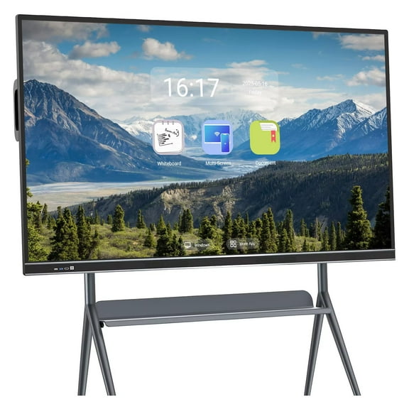 BELNET 86'' Smart Board Electronic Whiteboard Touch Portable Conference Display with E-Beam Tracking Android Interactive & Remote Learning Support