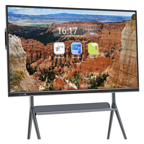 BELNET 86''Smart Whiteboard 4K Interactive Display IR Touchscreen Android/Windows Mirroring for Home, Meetings & Education(Include Wall Mount)