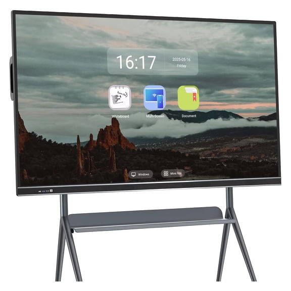 BELNET 86''Smart Whiteboard Multi-Touch 4K Interactive Board IR Pen & Finger Control Projection for Business & Home(Include Wall Mount)