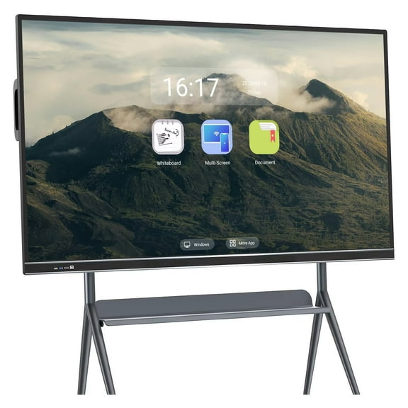 BELNET Livingroom Smart TVs, 4K Monitor All-In-One Multi-Touch Interactiv 86 Inch Wireless Projection Electronic Calendar for Family, Business and Office(Include Wall Mount)