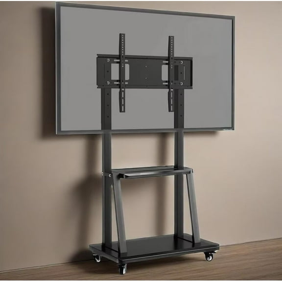 BELNET Roller Stand, 86 inch TV Mount Steel Construction, 385lb Load for Living Room & Office