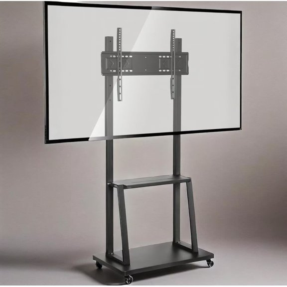 BELNET Slim Mobile TV Stand Adjustable Height 40-86 inch LCD 385lbs Capacity for Living Room/Mall