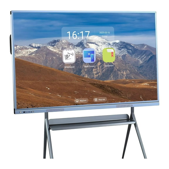 BELNET Smart Board, 55 Inch Digital Electronic All-In-One Computer Touch Whiteboard and Screen Mirroring, 2160P Monitor Built-In Camera Player for Advertisin, business and presentation