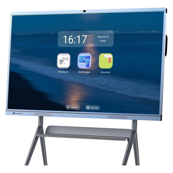BELNET Smart Board 65 Inch Dual OS Infrared Touch Interactive Whiteboard with Eshare Mirroring for Android 11.0/Windows 10 Pro for Meeting Room/Classroom(Include Wall Mount)