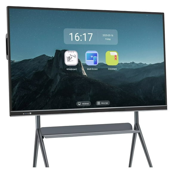 BELNET Smart Board 75 Inch Wireless Screen Mirroring Hub with Built-in Media Player for Live Streaming & Ads​4k Monitor