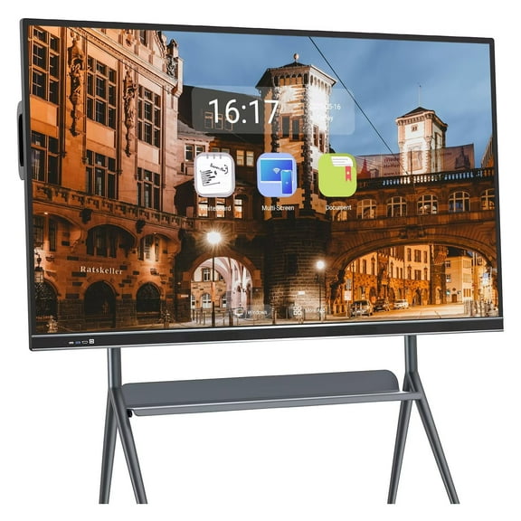 BELNET Smart Board 86" Interactive Whiteboard Pro Infrared Touch+Screen Mirroring for Boardrooms, Classroom and Office(Include Wall Mount)